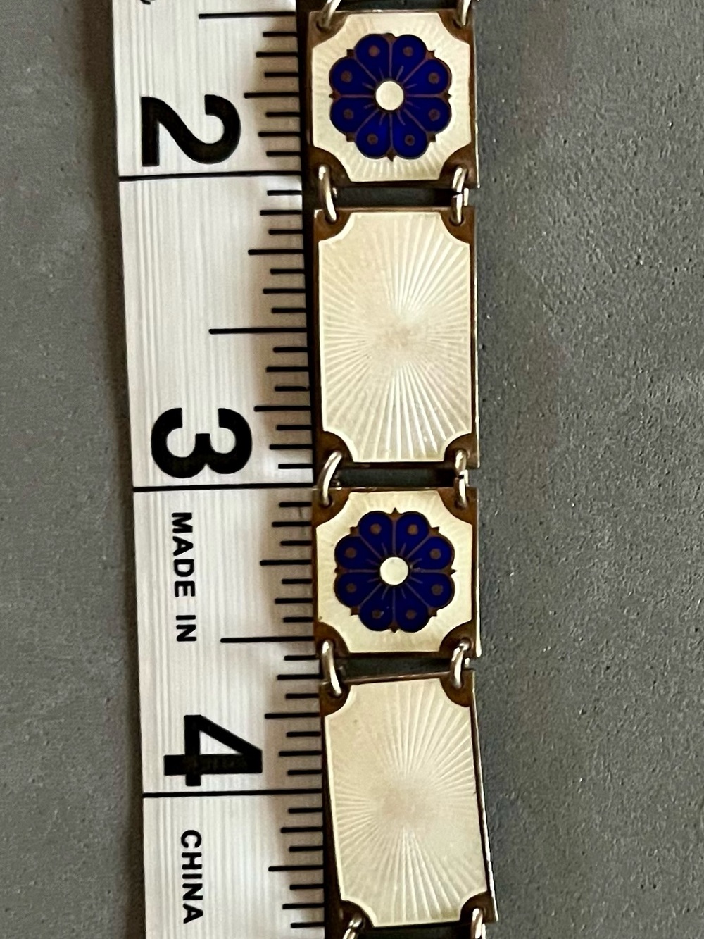 Vintage enamel bracelet by David Andersen Norway Sterling 925